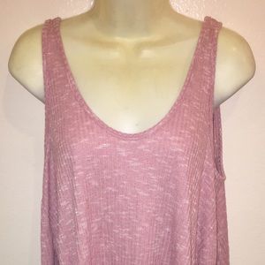 Flowy, pink tank.